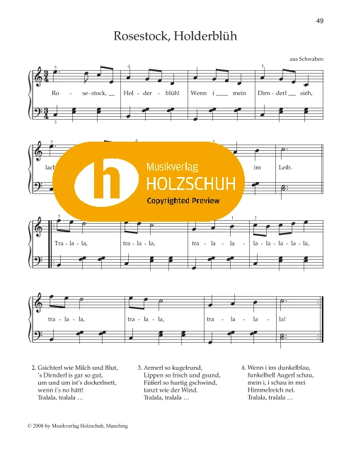 Rosestock, Holderblüh